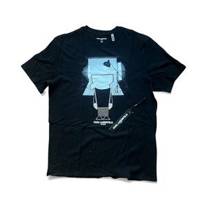 Karl Lagerfeld Paris Men’s Graphic T-Shirt Black Size L – New With Tags
